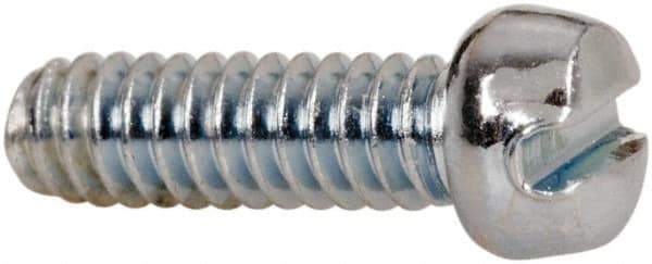 Value Collection - #3-48 UNC, 5/16" Length Under Head Slotted Drive Machine Screw - Fillister Head, Grade J82 Steel, Zinc-Plated Finish, Without Washer - Industrial Tool & Supply