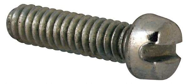 Value Collection - #3-48 UNC, 3/8" Length Under Head Slotted Drive Machine Screw - Fillister Head, Grade J82 Steel, Zinc-Plated Finish, Without Washer - Industrial Tool & Supply