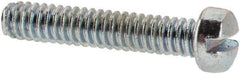 Value Collection - #3-48 UNC, 1/2" Length Under Head Slotted Drive Machine Screw - Fillister Head, Grade J82 Steel, Zinc-Plated Finish, Without Washer - Industrial Tool & Supply