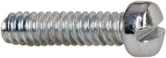 Value Collection - #4-40 UNC, 7/16" Length Under Head Slotted Drive Machine Screw - Fillister Head, Grade J82 Steel, Zinc-Plated Finish, Without Washer - Industrial Tool & Supply