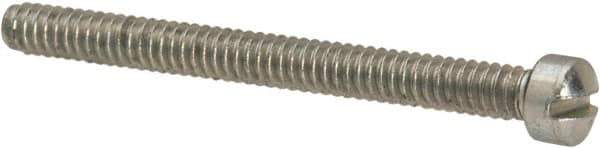 Value Collection - #4-40 UNC, 1-1/4" Length Under Head Slotted Drive Machine Screw - Fillister Head, Grade J82 Steel, Zinc-Plated Finish, Without Washer - Industrial Tool & Supply