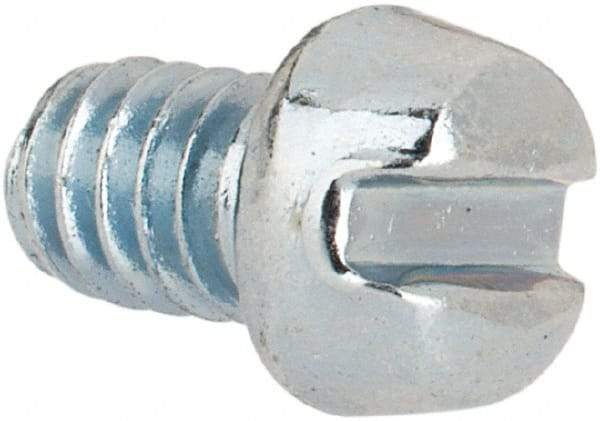 Value Collection - #5-40 UNC, 3/16" Length Under Head Slotted Drive Machine Screw - Fillister Head, Grade J82 Steel, Zinc-Plated Finish, Without Washer - Industrial Tool & Supply