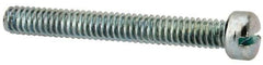 Value Collection - #5-40 UNC, 1" Length Under Head Slotted Drive Machine Screw - Fillister Head, Grade J82 Steel, Zinc-Plated Finish, Without Washer - Industrial Tool & Supply