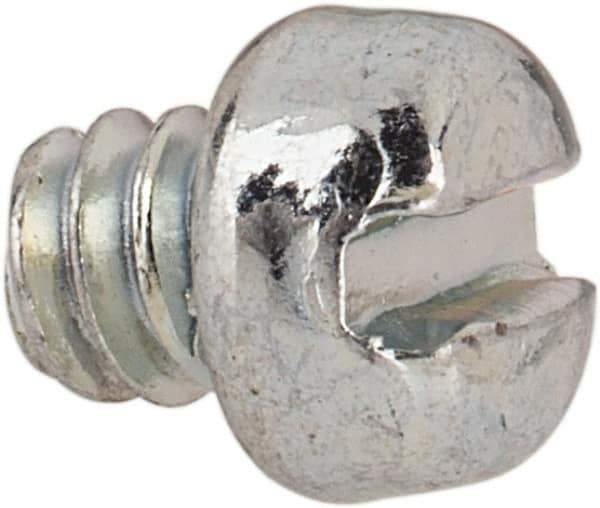 Value Collection - #6-32 UNC, 1/8" Length Under Head Slotted Drive Machine Screw - Fillister Head, Grade J82 Steel, Zinc-Plated Finish, Without Washer - Industrial Tool & Supply