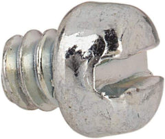 Value Collection - #6-32 UNC, 1/8" Length Under Head Slotted Drive Machine Screw - Fillister Head, Grade J82 Steel, Zinc-Plated Finish, Without Washer - Industrial Tool & Supply