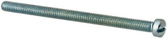 Value Collection - #8-32 UNC, 2-1/2" Length Under Head Slotted Drive Machine Screw - Fillister Head, Grade J82 Steel, Zinc-Plated Finish, Without Washer - Industrial Tool & Supply
