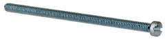 Value Collection - #8-32 UNC, 3" Length Under Head Slotted Drive Machine Screw - Fillister Head, Grade J82 Steel, Zinc-Plated Finish, Without Washer - Industrial Tool & Supply
