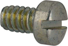 Value Collection - #10-24 UNC, 5/16" Length Under Head Slotted Drive Machine Screw - Fillister Head, Grade J82 Steel, Zinc-Plated Finish, Without Washer - Industrial Tool & Supply