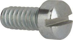 Value Collection - #10-24 UNC, 7/16" Length Under Head Slotted Drive Machine Screw - Fillister Head, Grade J82 Steel, Zinc-Plated Finish, Without Washer - Industrial Tool & Supply
