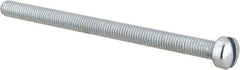 Value Collection - #10-32 UNF, 3" Length Under Head Slotted Drive Machine Screw - Fillister Head, Grade J82 Steel, Zinc-Plated Finish, Without Washer - Industrial Tool & Supply