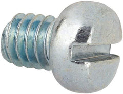 Value Collection - #12-24 UNC, 1/4" Length Under Head Slotted Drive Machine Screw - Fillister Head, Grade J82 Steel, Zinc-Plated Finish, Without Washer - Industrial Tool & Supply