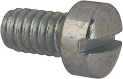 Value Collection - #12-24 UNC, 3/8" Length Under Head Slotted Drive Machine Screw - Fillister Head, Grade J82 Steel, Zinc-Plated Finish, Without Washer - Industrial Tool & Supply
