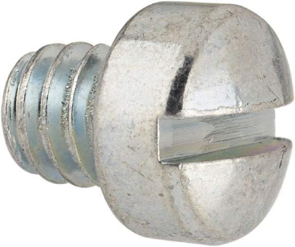 Value Collection - 1/4-20 UNC, 1/4" Length Under Head Slotted Drive Machine Screw - Fillister Head, Grade J82 Steel, Zinc-Plated Finish, Without Washer - Industrial Tool & Supply