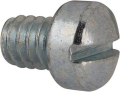Value Collection - 1/4-20 UNC, 5/16" Length Under Head Slotted Drive Machine Screw - Fillister Head, Grade J82 Steel, Zinc-Plated Finish, Without Washer - Industrial Tool & Supply
