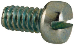 Value Collection - 1/4-20 UNC, 7/16" Length Under Head Slotted Drive Machine Screw - Fillister Head, Grade J82 Steel, Zinc-Plated Finish, Without Washer - Industrial Tool & Supply