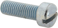 Value Collection - 1/4-28 UNF, 3/4" Length Under Head Slotted Drive Machine Screw - Fillister Head, Grade J82 Steel, Zinc-Plated Finish, Without Washer - Industrial Tool & Supply