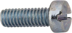 Value Collection - 5/16-18 UNC, 7/8" Length Under Head Slotted Drive Machine Screw - Fillister Head, Grade J82 Steel, Zinc-Plated Finish, Without Washer - Industrial Tool & Supply