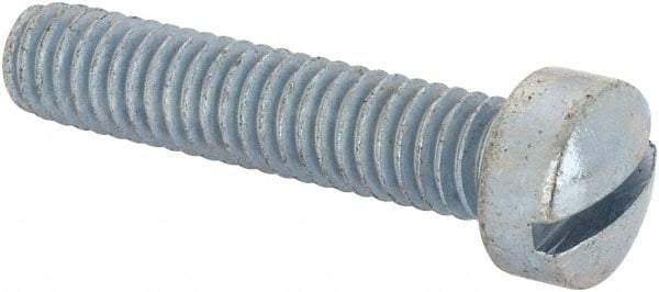Value Collection - 5/16-18 UNC, 1-1/2" Length Under Head Slotted Drive Machine Screw - Fillister Head, Grade J82 Steel, Zinc-Plated Finish, Without Washer - Industrial Tool & Supply