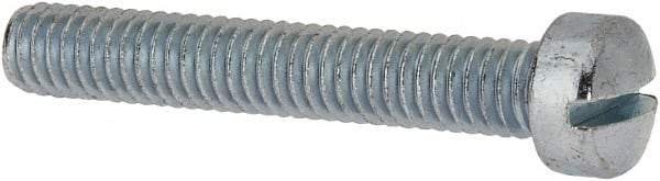 Value Collection - 5/16-18 UNC, 2" Length Under Head Slotted Drive Machine Screw - Fillister Head, Grade J82 Steel, Zinc-Plated Finish, Without Washer - Industrial Tool & Supply