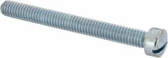 Value Collection - 5/16-18 UNC, 3" Length Under Head Slotted Drive Machine Screw - Fillister Head, Grade J82 Steel, Zinc-Plated Finish, Without Washer - Industrial Tool & Supply