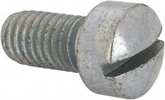 Value Collection - 3/8-16 UNC, 3/4" Length Under Head Slotted Drive Machine Screw - Fillister Head, Grade J82 Steel, Zinc-Plated Finish, Without Washer - Industrial Tool & Supply