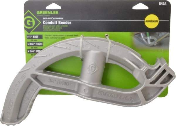 Greenlee - Hand Bender Head - 3/4" Rigid Capacity, Bends EMT, Rigid, IMC - Industrial Tool & Supply