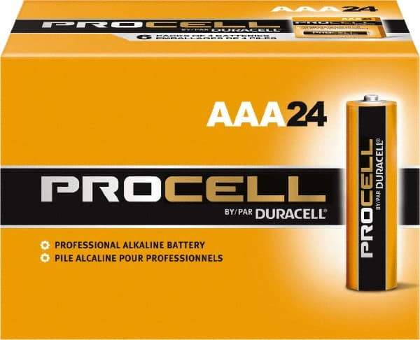 Duracell - Size AAA, Alkaline, Standard Battery - 1.5 Volts - Industrial Tool & Supply