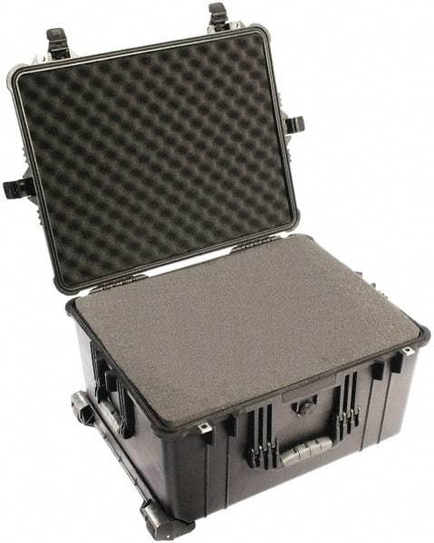 Pelican Products, Inc. - 19-37/64" Wide x 13-29/32" High, Clamshell Hard Case - Black, Polypropylene - Industrial Tool & Supply