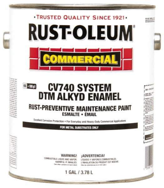 Rust-Oleum - 1 Gal Gray Alkyd Enamel - 330 to 660 Sq Ft Coverage, <400 gL Content, Direct to Metal, Quick Drying - Industrial Tool & Supply