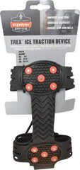 Ergodyne - Size 5-8, Strap-On Cleat - Steel Studs Traction, Black - Industrial Tool & Supply