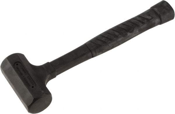 Paramount - 27 oz Head 1-3/4" Face Diam Rubber Dead Blow Hammer - 12-3/4" OAL, Rubber-Covered Steel Handle - Industrial Tool & Supply