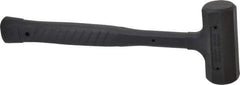 Paramount - 14 oz Head 1-1/8" Face Diam Rubber Dead Blow Hammer - 10-1/4" OAL, Rubber-Covered Steel Handle - Industrial Tool & Supply