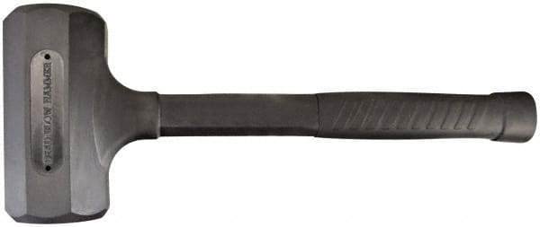 Paramount - 52 oz Head 2-1/8" Face Diam Rubber Dead Blow Hammer - 14-5/8" OAL, Rubber-Covered Steel Handle - Industrial Tool & Supply