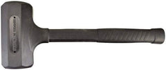 Paramount - 52 oz Head 2-1/8" Face Diam Rubber Dead Blow Hammer - 14-5/8" OAL, Rubber-Covered Steel Handle - Industrial Tool & Supply