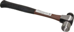 Paramount - 3/4 Lb Head Ball Pein Hammer - Fiberglass Handle, 11-1/8" OAL - Industrial Tool & Supply