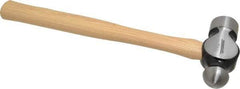 Paramount - 3 Lb Head Ball Pein Hammer - Wood Handle, 16-1/2" OAL - Industrial Tool & Supply