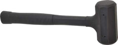 Paramount - 37 oz Head 1-3/4" Face Diam Rubber Dead Blow Hammer - 13-3/4" OAL, Rubber-Covered Steel Handle - Industrial Tool & Supply