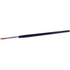 3/64″ Watercolor Brush, Red Sable, 1/4″ Trim Length, Round Handle - Industrial Tool & Supply