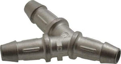 Made in USA - 0.1" Tube ID, Metal Barbed Y Tube Tube Connector - Stainless Steel - Industrial Tool & Supply