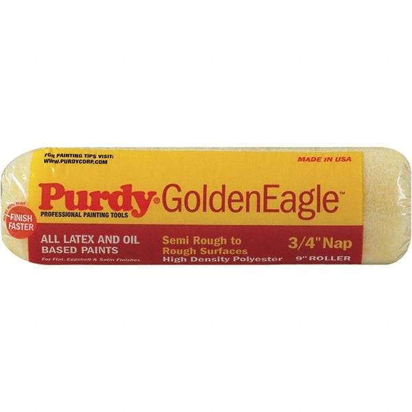Purdy - 3/4" Nap, 9" Wide Paint General Purpose Roller Cover - Semi-Rough Texture, Synthetic Knit - Industrial Tool & Supply