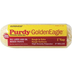 Purdy - 1" Nap, 9" Wide Paint General Purpose Roller Cover - Rough Texture, High Density Polyester - Industrial Tool & Supply
