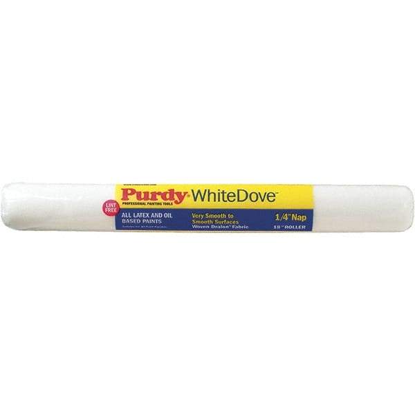 Purdy - 1/4" Nap, 18" Wide Paint General Purpose Roller Cover - Smooth Texture, Dralon - Industrial Tool & Supply