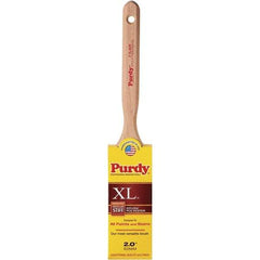 Purdy - 2" Flat Synthetic Sash Brush - 2-11/16" Bristle Length, 6" Wood Handle - Industrial Tool & Supply