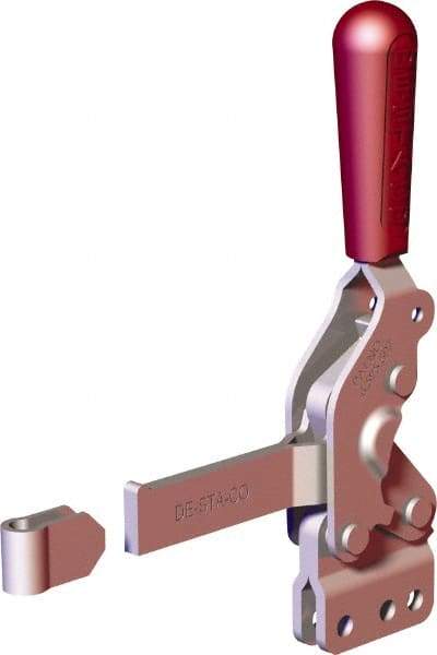 De-Sta-Co - 1,000 Lb Holding Capacity, Vertical Handle, Manual Hold Down Toggle Clamp - 64° Handle Movement, 76° Bar Opening, Solid Bar, Straight Base, Carbon Steel - Industrial Tool & Supply
