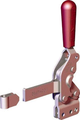 De-Sta-Co - 1,000 Lb Holding Capacity, Vertical Handle, Manual Hold Down Toggle Clamp - 64° Handle Movement, 76° Bar Opening, Solid Bar, Straight Base, Carbon Steel - Industrial Tool & Supply
