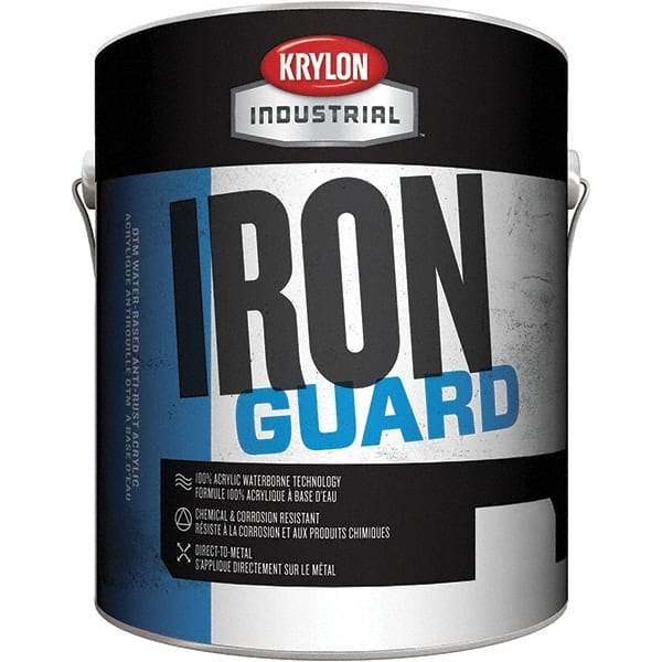 Krylon - 1 Gal Flat Black Flat Finish Acrylic Enamel Paint - Interior/Exterior - Industrial Tool & Supply