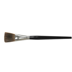 1″ Flat Marking Brush, Ox Hair, 1-3/8″ Trim Length, Round Handle - Industrial Tool & Supply