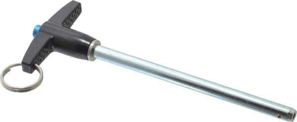 Gibraltar - 1/4" Diam, 3-1/2" Usable Length, T Handle, Quick Release Pin - Grade 4130 Steel, Zinc-Plated Finish - Industrial Tool & Supply