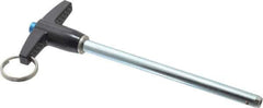Gibraltar - 1/4" Diam, 3-1/2" Usable Length, T Handle, Quick Release Pin - Grade 4130 Steel, Zinc-Plated Finish - Industrial Tool & Supply
