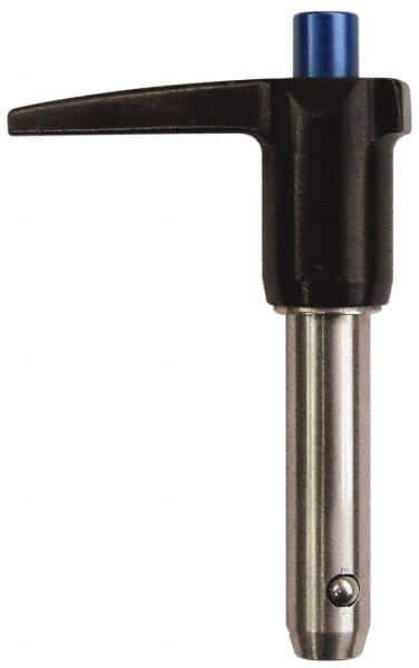 Gibraltar - 5/16" Diam, 4" Usable Length, L Handle, Quick Release Pin - Grade 17-4 Stainless Steel, Bright Finish - Industrial Tool & Supply